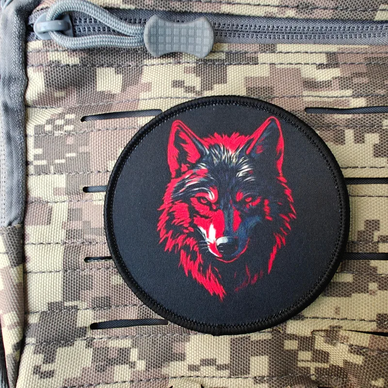 2026 New Wolf Tactical Patch, Military Morale Badge, For Clothing, Hats, Backpacks, Tactical Gear, Hook and Loop