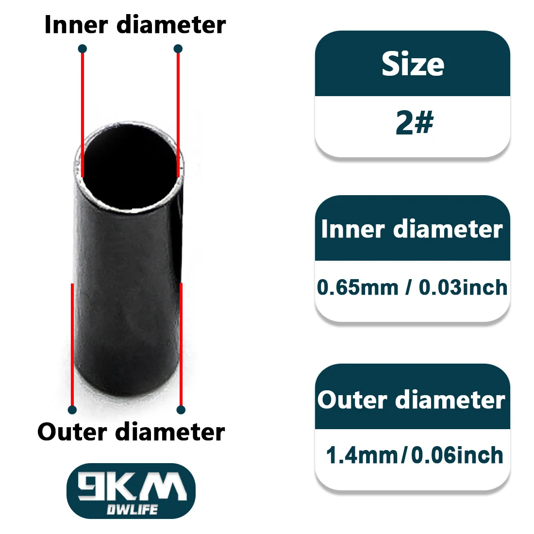 9KM 50Pcs Angeln Crimpen Ärmeln Draht Rohr Angeln Einzigen Doppel Barrel Angelschnur Zubehör Rohr Stecker