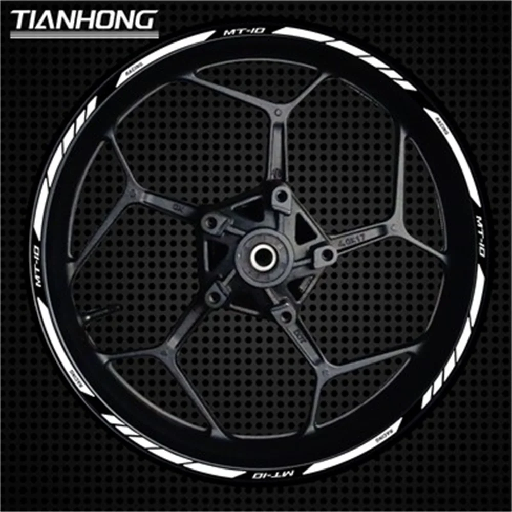 New For  MT 10 Reflective Waterproof Sticker 2022YAMAHA MT10 Motorcycle 17 Inch Wheel Hub MT-10 Logo Decal Decoration Set Rim