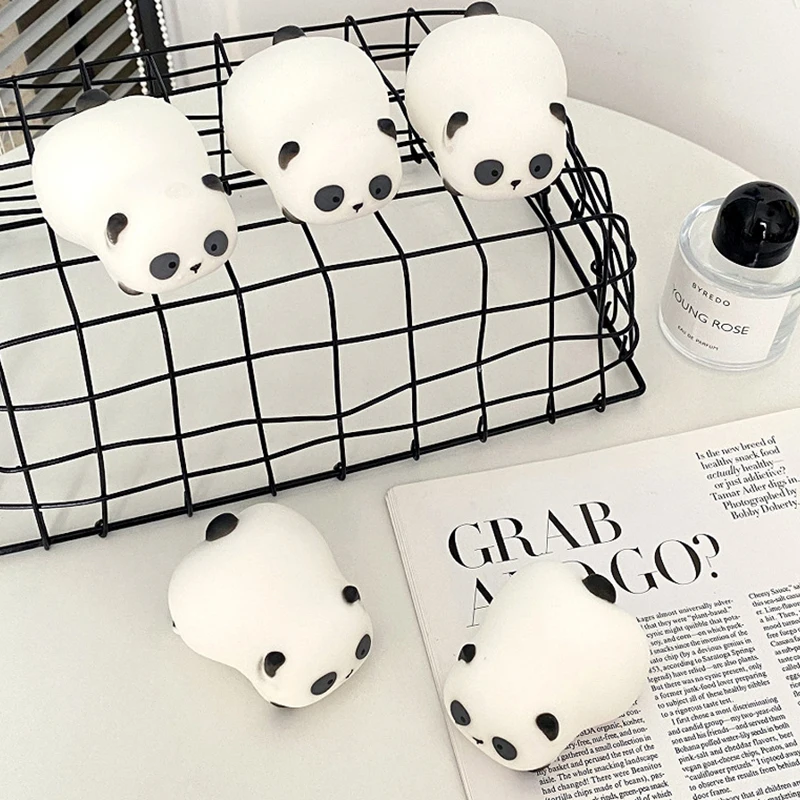Cartoon Niedlichen Panda Weiche Prise Stress Relief Spielzeug TPR Kawaii Rebound Zappeln Spielzeug Spaß Erwachsene Kinder Dekompression Vent Spielzeug Geschenk