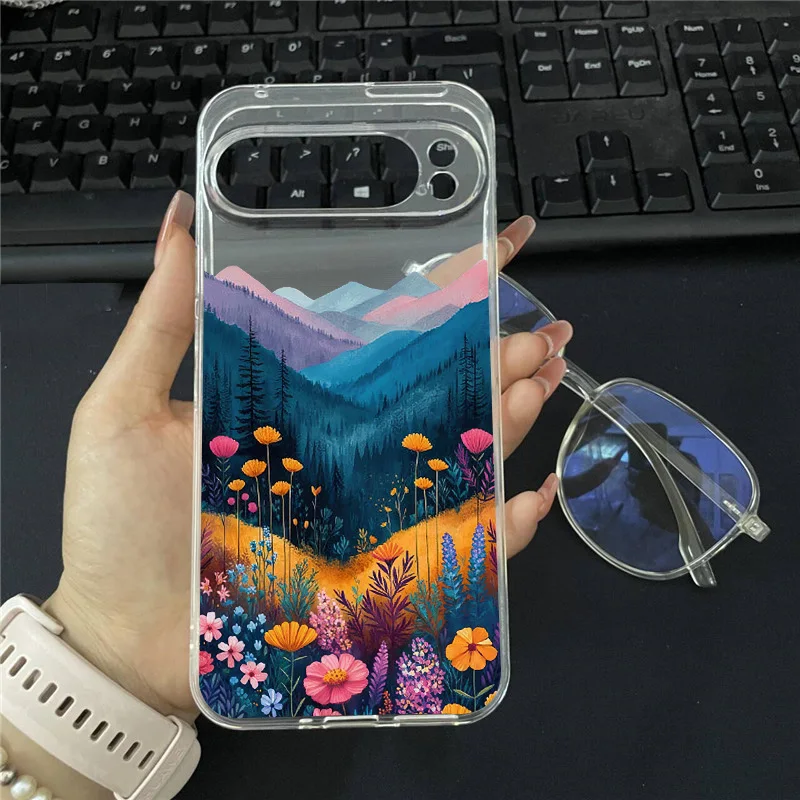 حافظة لهاتف جوجل بيكسل 10 برو XL 9 8A 8 Pro 7 6A 5G مشهد المناظر الطبيعية مقاوم للصدمات حقيبة غطاء من البولي يوريثان الناعم #6