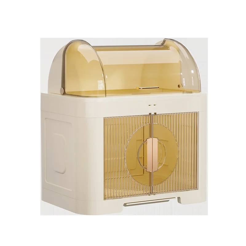 

PYH kitchen double-layer bowl cabinet, countertop, tableware storage box, insect-proof and dust-proof tableware