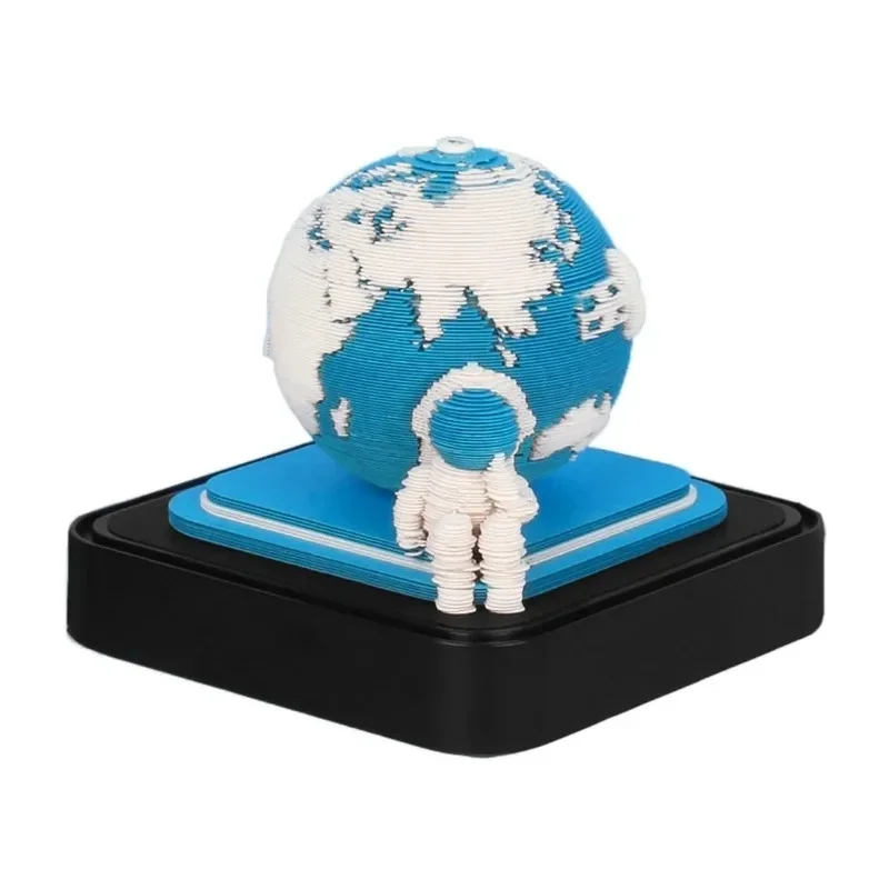 Creative office 3D three-dimensional earth printing calendar book hand-torn luminous paper engraving ornament