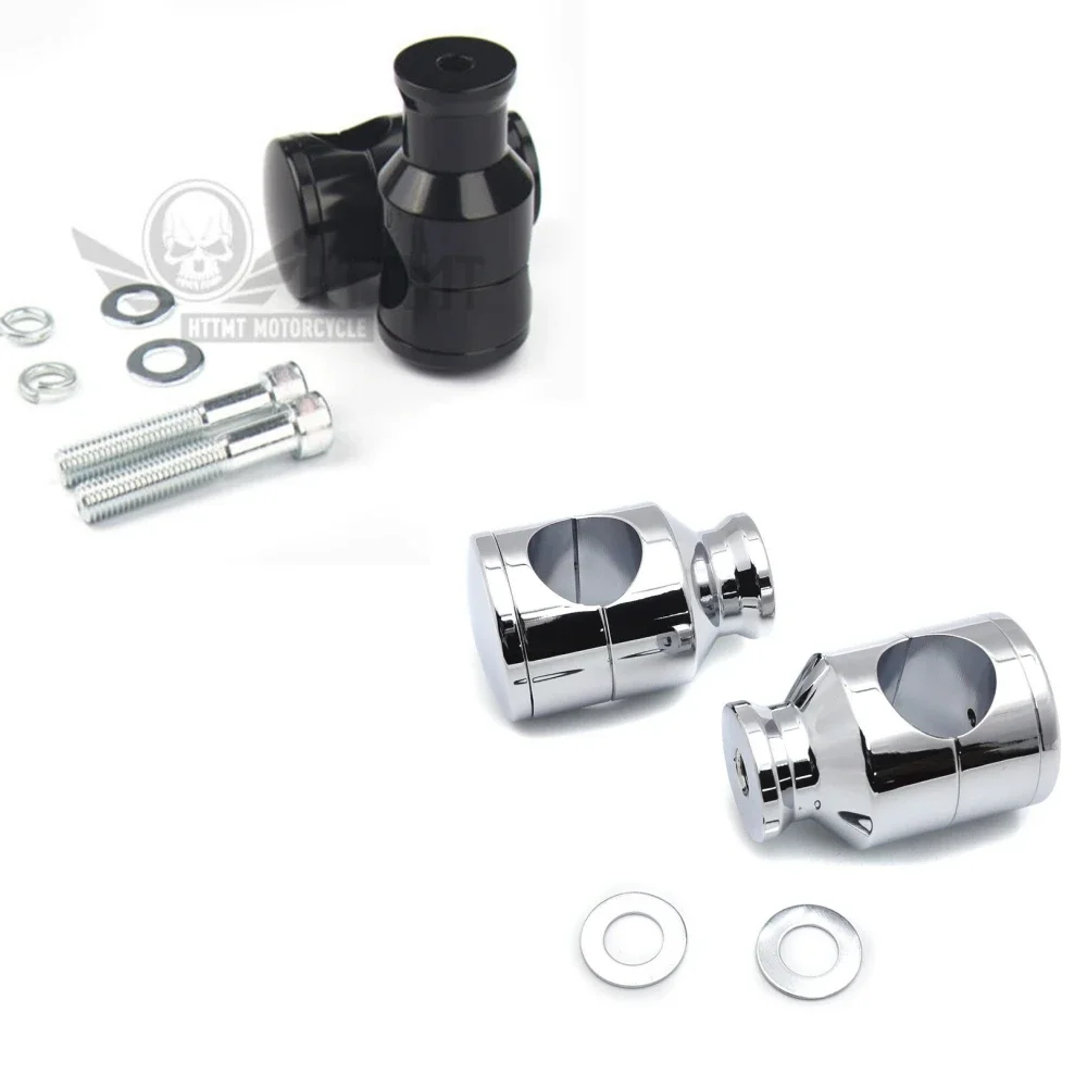 

Smooth Straight 1 1/4" 1.25" Mount Handlebar Risers 2" Rise for Harley Davidson Aftermarket Motorcycle Parts Black/Chrome