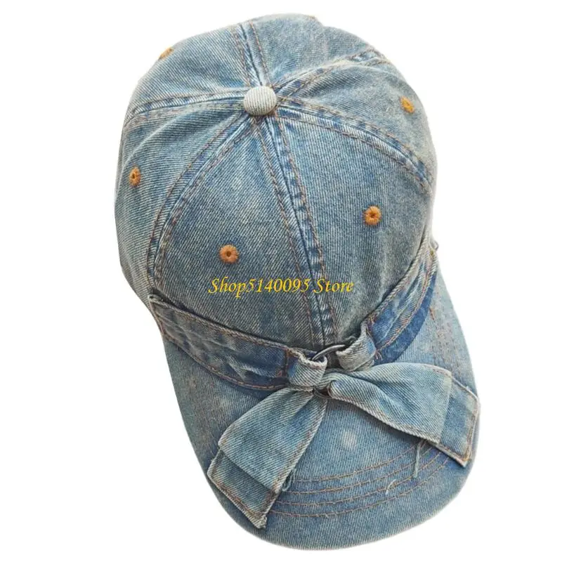 DXAE Stylish Women Baseball Cap Bows Accent High Quality Cotton Hat Great For Enhancing Any Outfit