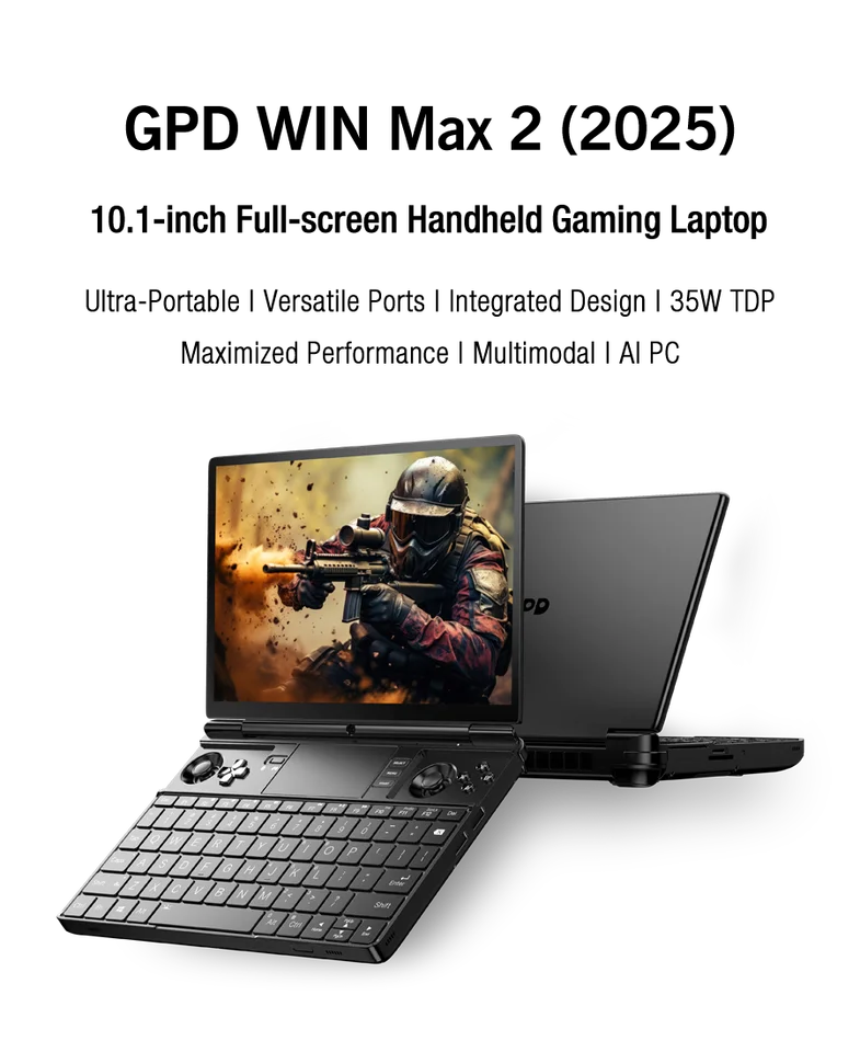 Windowsノート本体 GPD WIN MAX 2 2025 HX370 32GB/2TB Ready Stock! Original New GPD 2025 WIN MAX 2 32GB RAM 1TB 2TB SSD