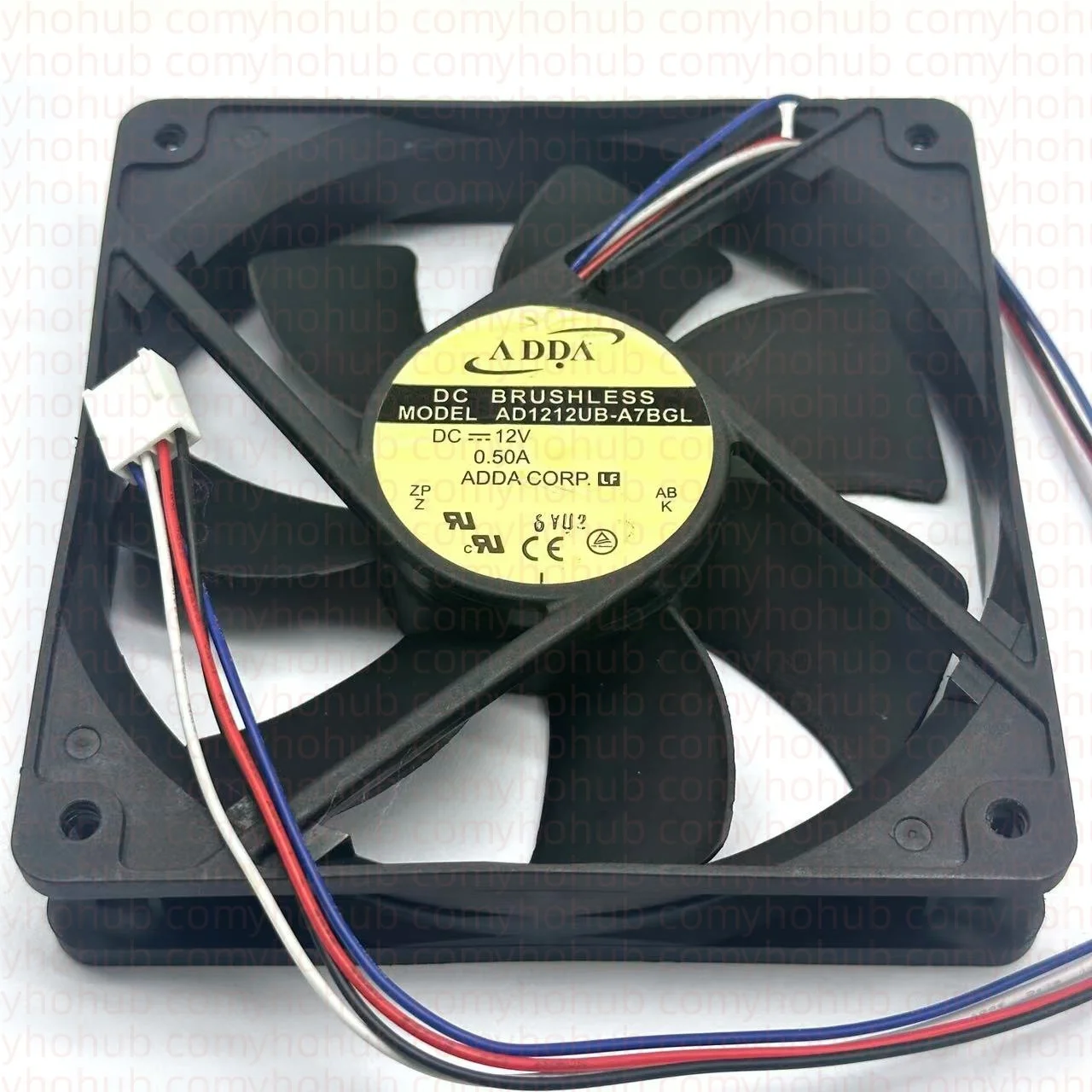 

ADDA AD1212UB-A7BGL DC 12V 0.5A 120x120x25mm 4-Wire Server Cooling Fan