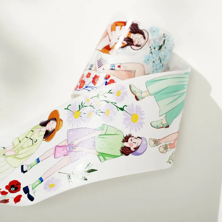 The Washi Tape Shop Figure Washi PET Masking Tapes Yong Girls Scrapbooking Papeleria Supply 6cmx5M