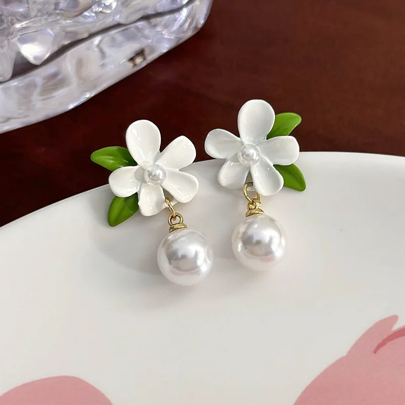 Sweet Flower Fruit Stud Earrings for Women Trendy Unique Style Spring Summer Collection High Quality Resin Daily Wear
