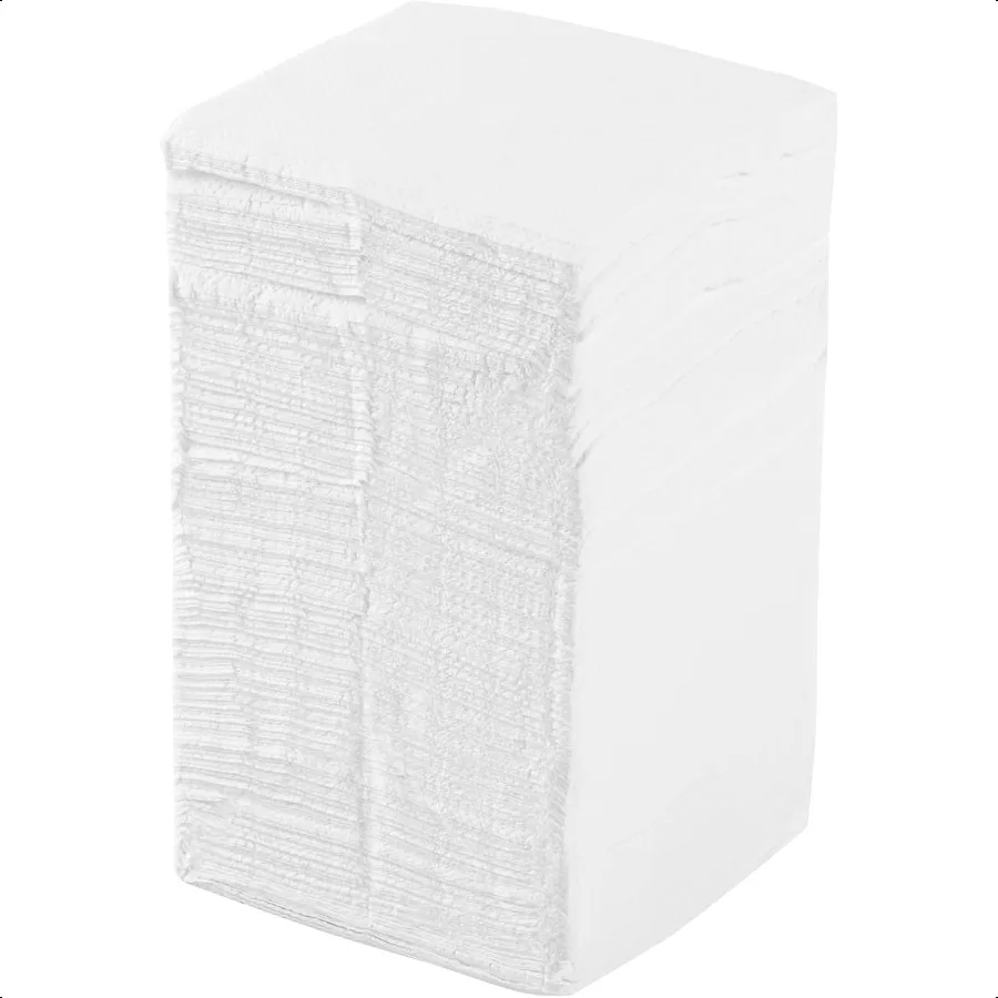 RestaurantwareSaving Nature Guardanapos de 9 x 9 polegadas para festa 500 Guardanapos de restaurante duráveis 1 camada com designs de floco de neve Pap branco