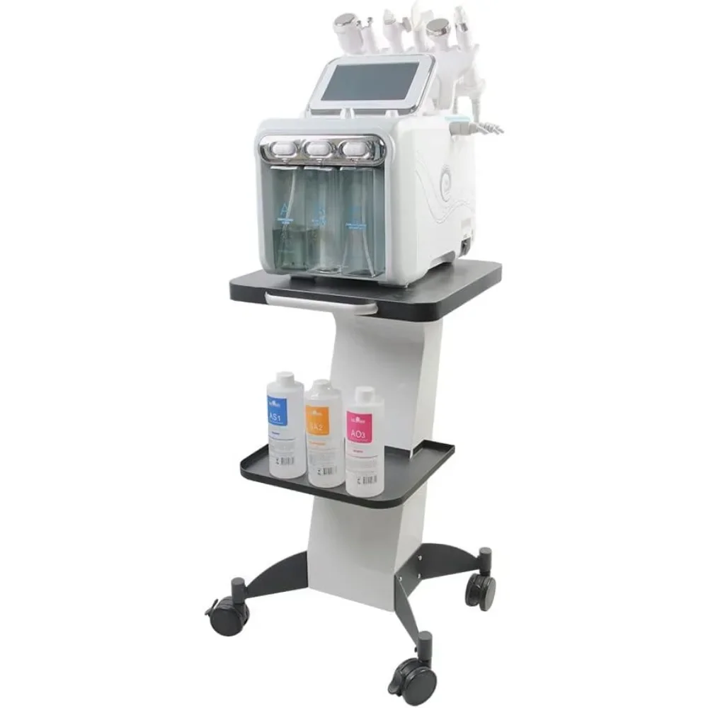 Beauty Trolley Salon Rolling Cart – A White Color Moveable Esthetician Machine Cart with Additional Tray, Wheels, Salon trolley