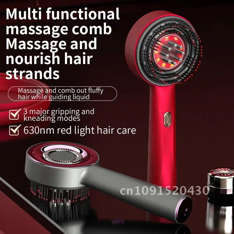 3 Modes Electric Multifunctional Infrared Therapy Comb Promote Hair Growth Massage of Hair Follicles Essence Oil Applicator