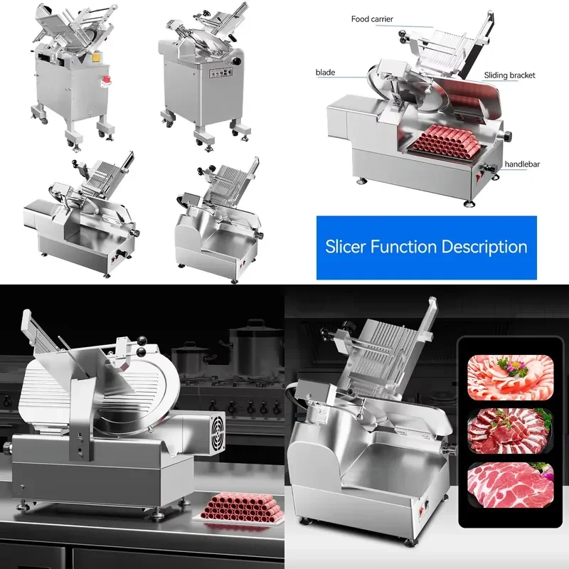 for Restaurant Custom Automatic Meat Cutter Commercial Vegetable Frozen Meat Cutter Grinder Slicer