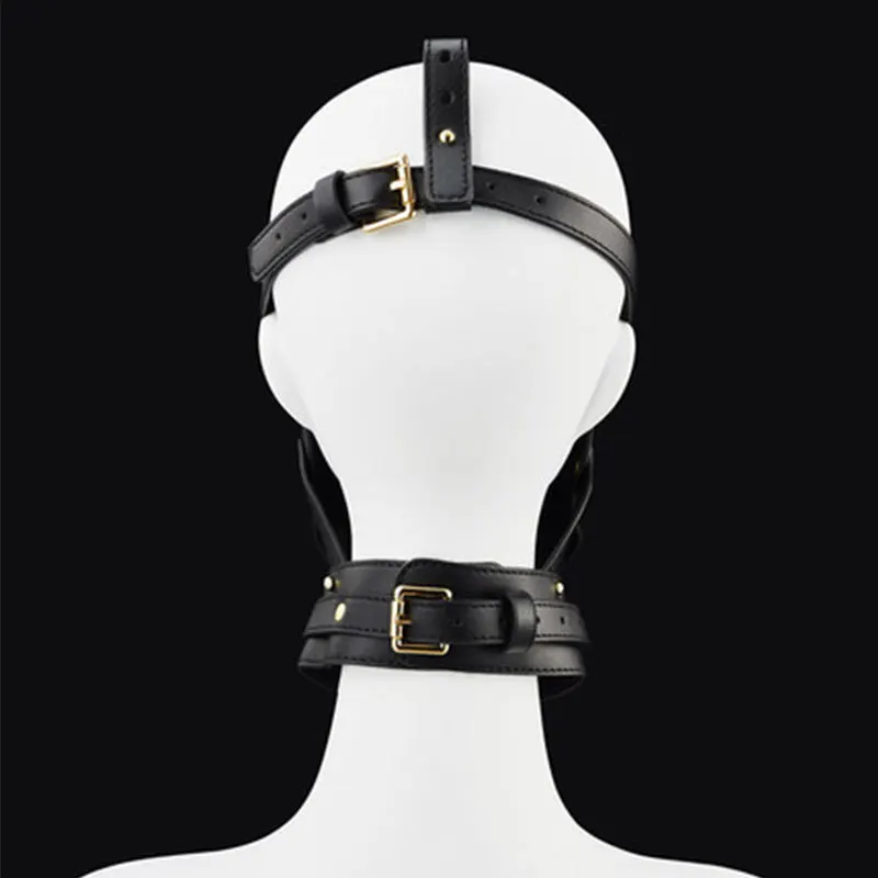 Adult Games Dog Mask Harness Adjustable Leather Collar Sex Games Mask Silicone Mouth Gag for Couple Fetish Women Sexy Sex Toys