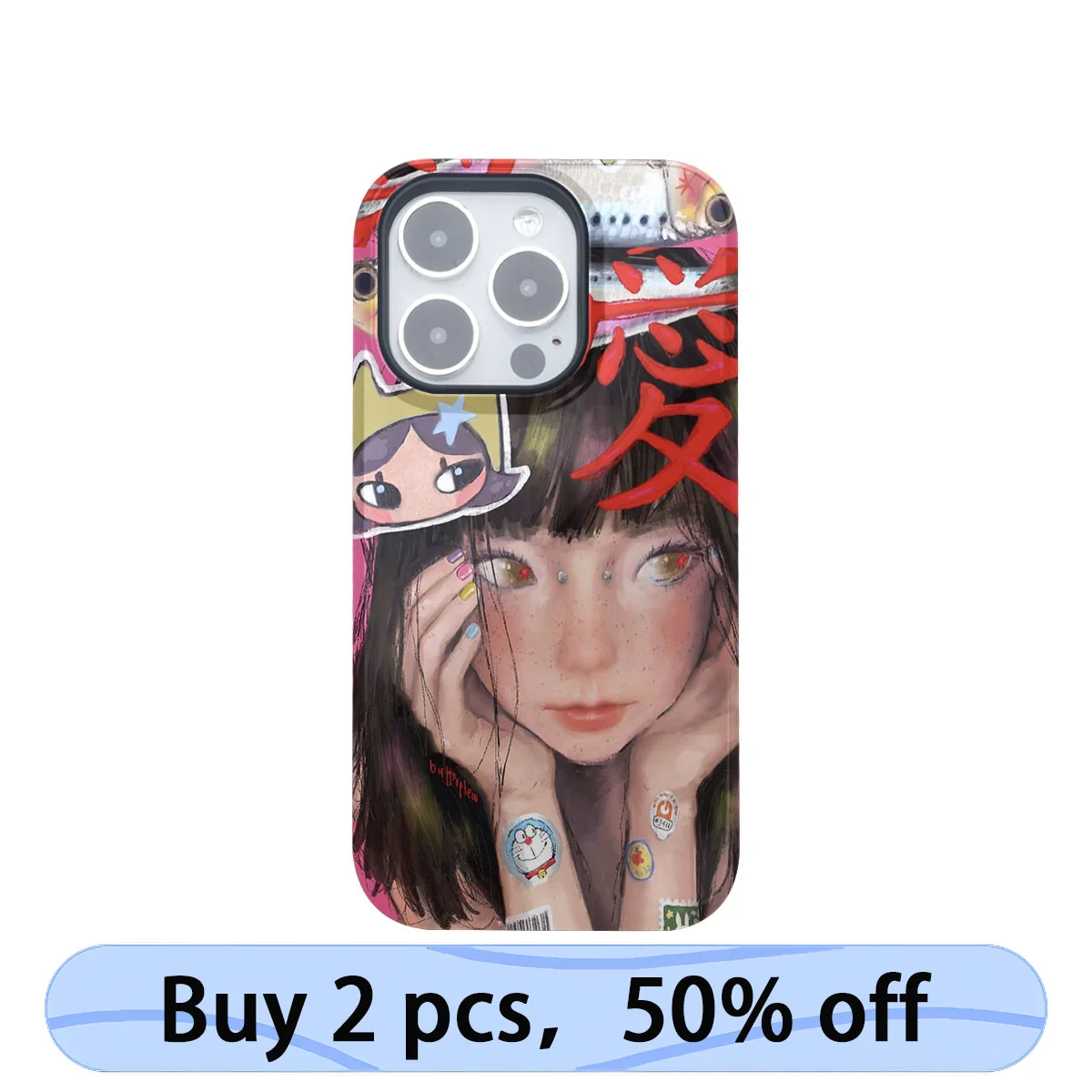 Coque iphone art phone case y2k subkultur hot girl cover für iphone 15 14 13 12 11 pro max plus imd 2 in 1