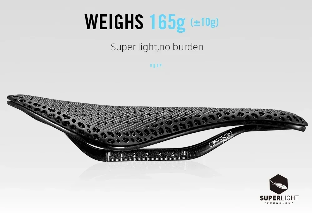 RYET 3D-Druck / EVA Vollcarbon-Sattel 120-165g 240x152/155mm 7x9mm Schienen-Ausschnitt Ultraleichter Rennrad-, MTB-, Gravel- und Triathlon-Sattel Pro – Detail 14
