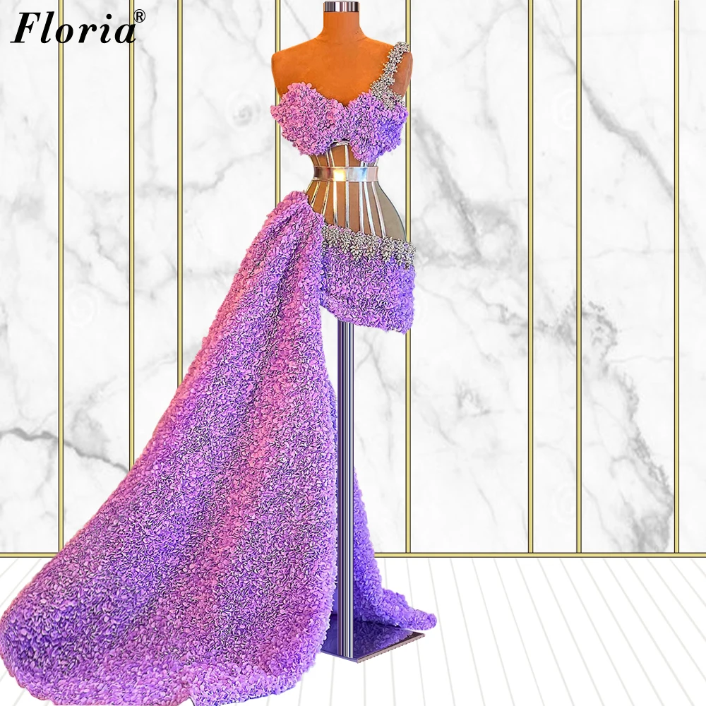 

New Special Purple Celebrity Dresses Mini Mermaid Red Carpet Runway Dresses For Women Designed Pageant Gowns Vestidos De Mujer