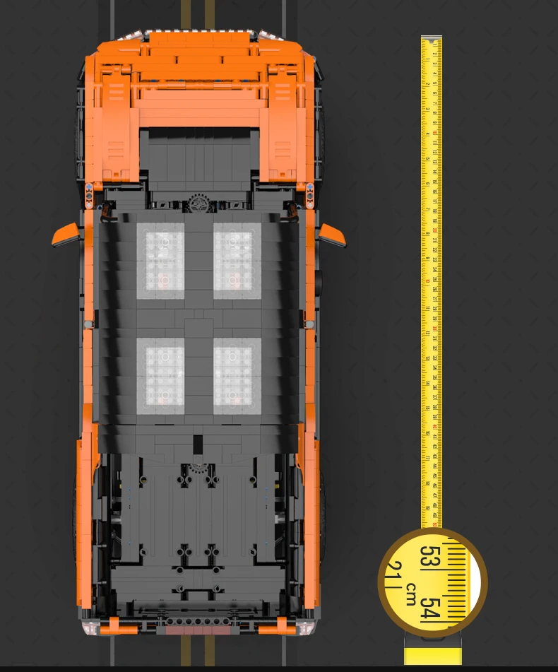 

RASTAR Orange Truck Car EV MOC 93610 1:8 Модель внедорожника Строительные блоки Внедорожник Кирпичи Высокотехнологичная игрушка Подарочный комплект для детей и взрослых