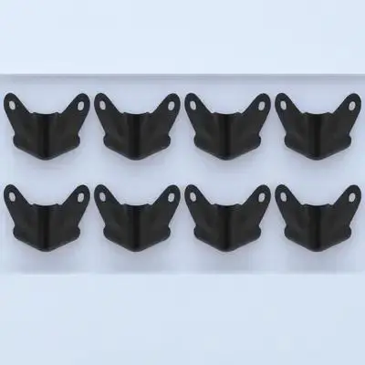 Heavy Duty Iron Speaker Corner Protectors – Sleek Black Finish for Cabinets, Furniture & Door Panels (1 Set)