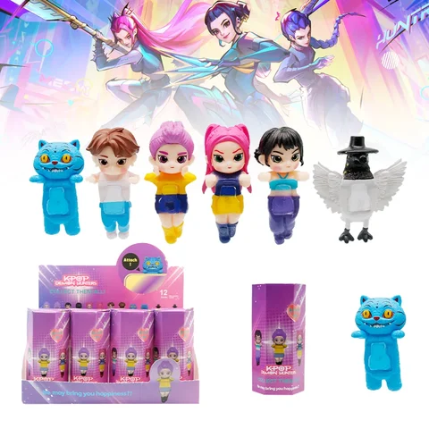 Nouveau Kpop chasseurs de démons série de figurines support de téléphone monté sur voiture décoration tigre Mira Zoey poupée Mini décor modèle jouets fille cadeaux