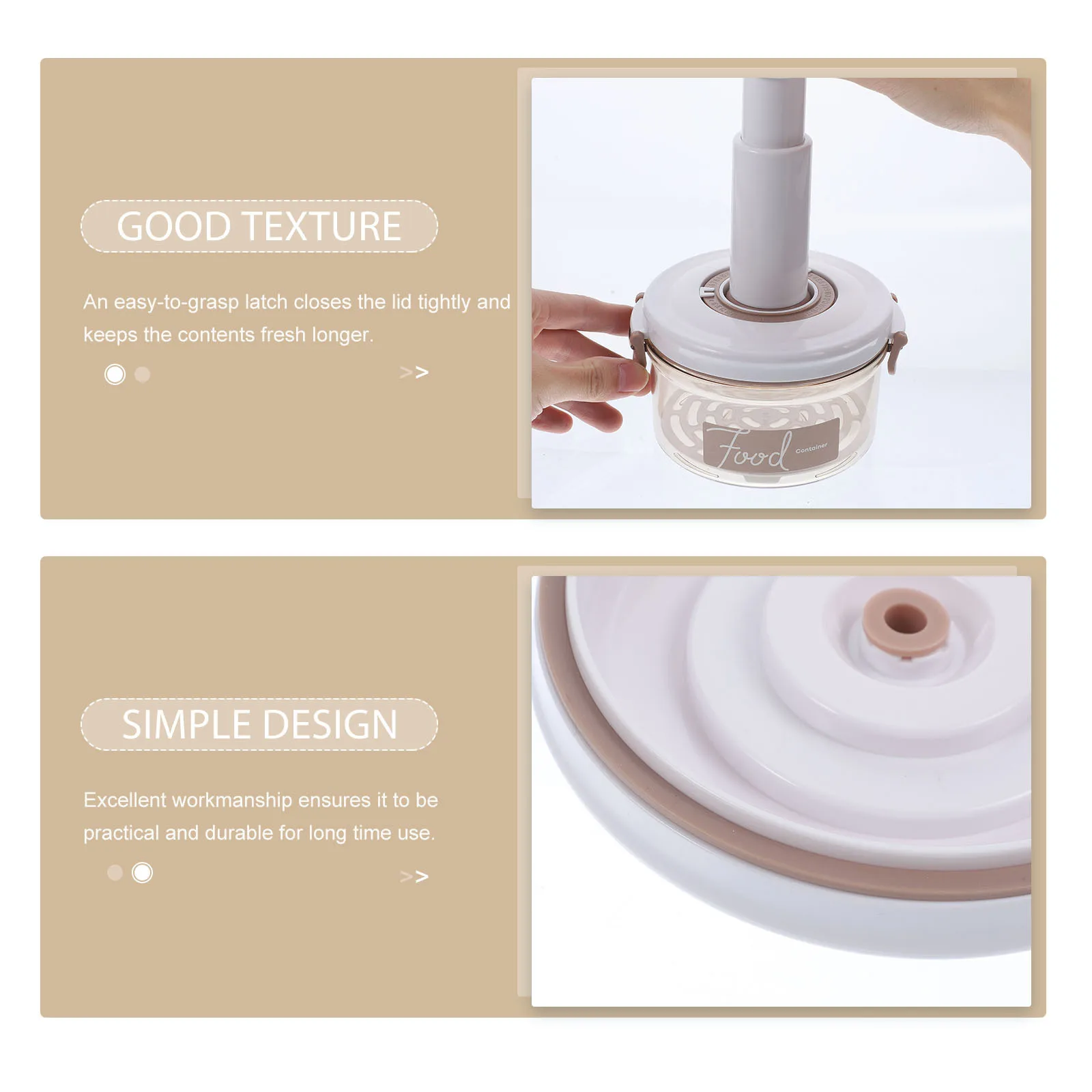 

1Set Vacuum Container High-Grade Material Airtight Food Storage for Kitchen Pantry Coffee Flour Sugar Fruits Vegetables