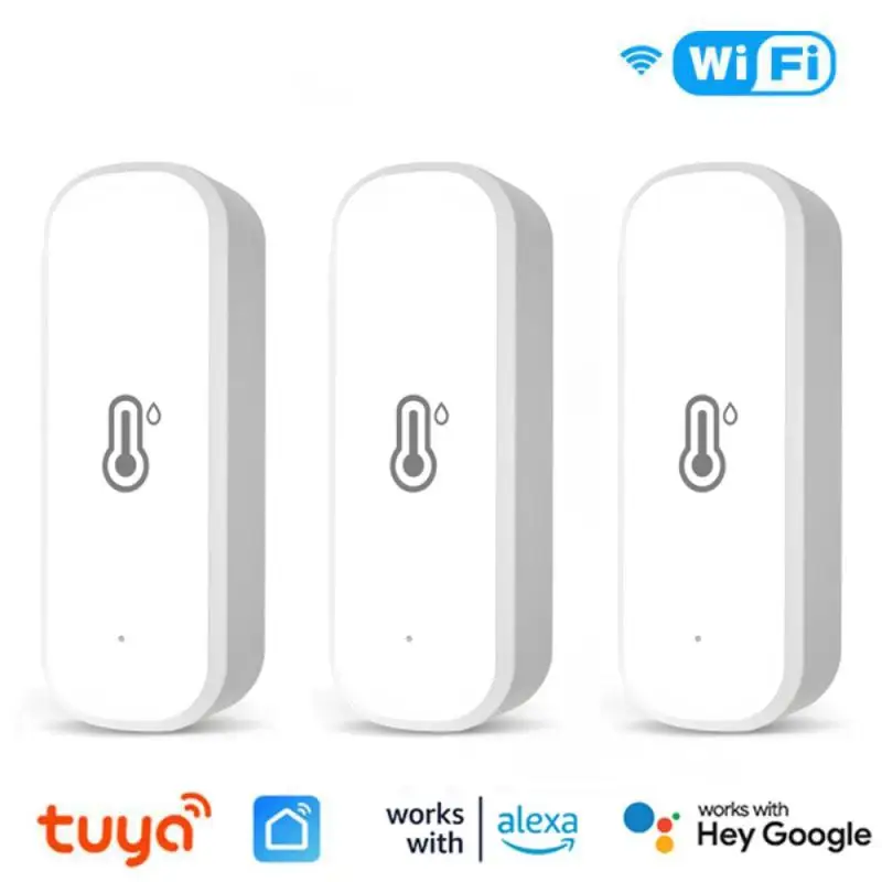 Tuya Smart WIFI sensore di temperatura e umidità igrometro per interni termometro supporto per il controllo della vita intelligente Alexa Google Assistant