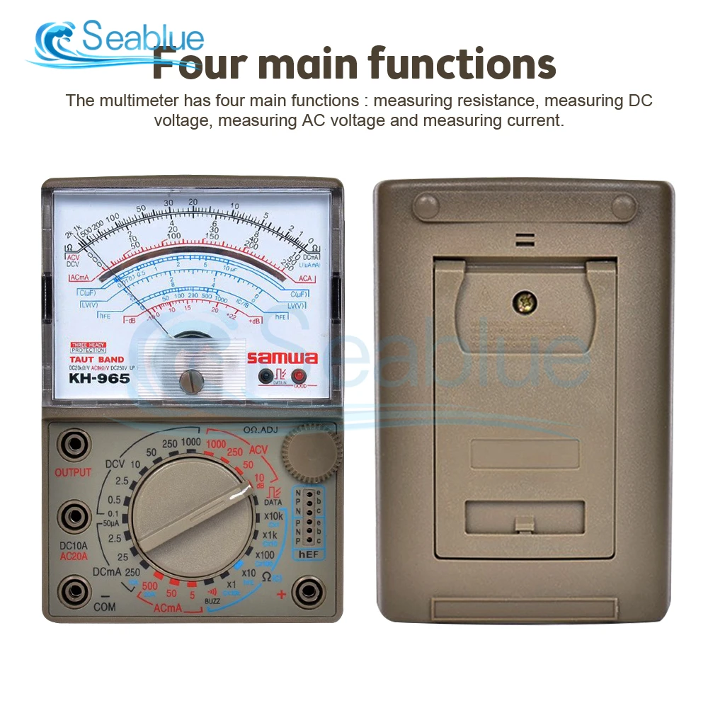 KH-965 Needle Type Universal Meter Pointer Display Electrical Multimeters Voltage Current Resistance Tester Pen AC DC