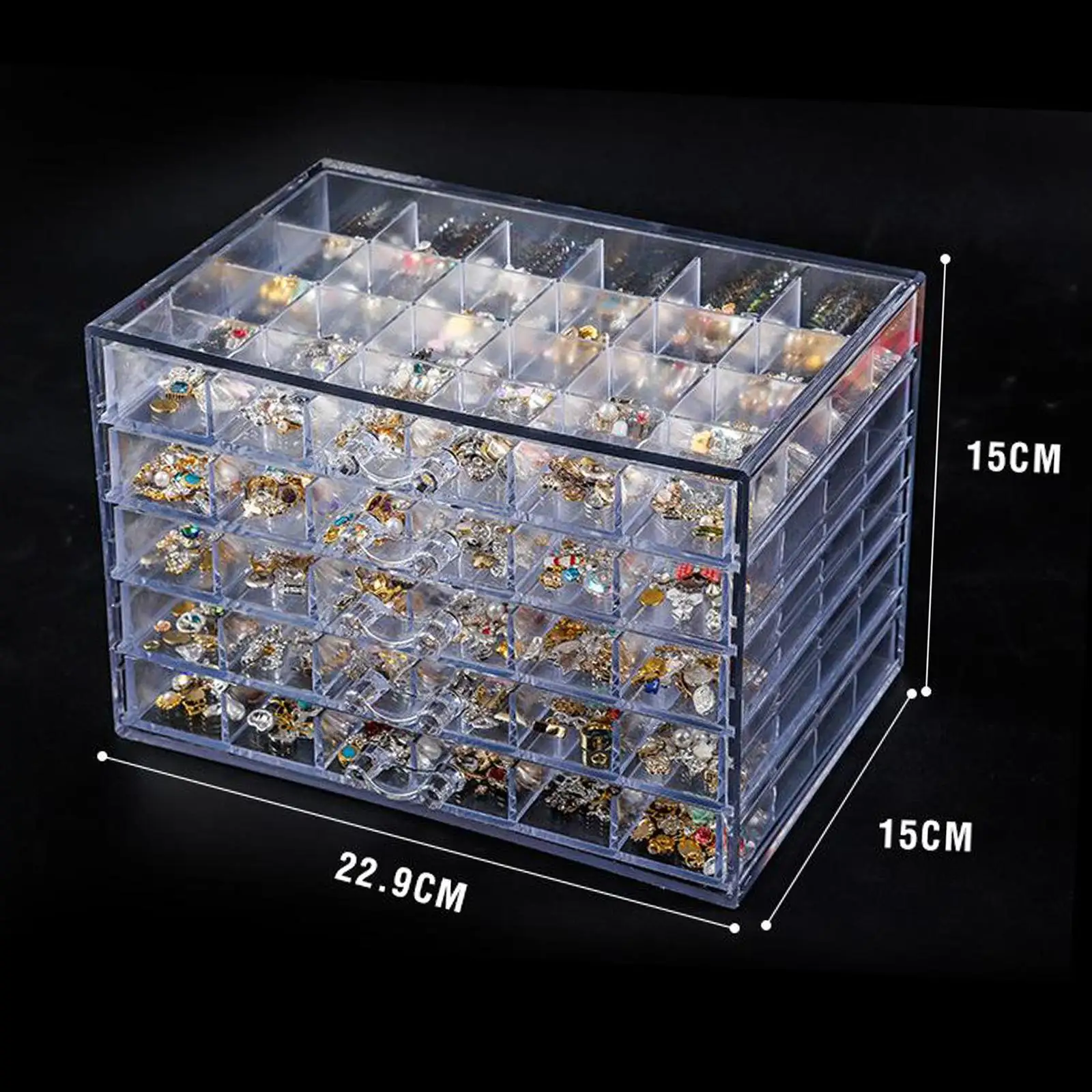 Clear Acrylic 120 Nail Art Accessories Tools Storage Display Container