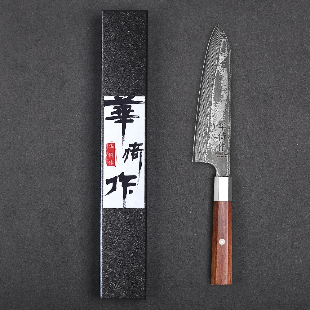 

7-inch Japanese Style Santoku Knife 67 Layer Damascus Steel Kitchen Chef Knives Sharp Slicer Cleaver Hand Forged Cooking Tools