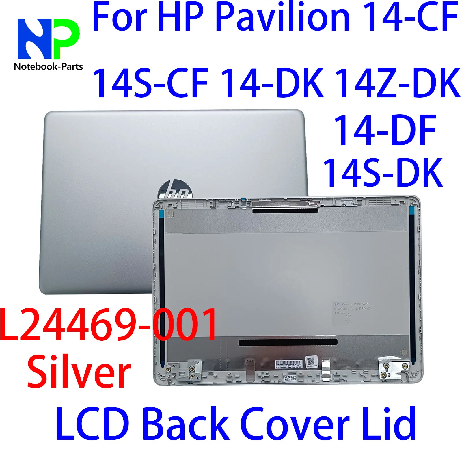 

Оригинальная новая задняя фотовспышка для HP Pavilion 14-CF 14S-CF 14-DK 14Z-DK 14-DF 14S-DK, задняя крышка ЖК-дисплея 14 дюймов, серебристая задняя крышка