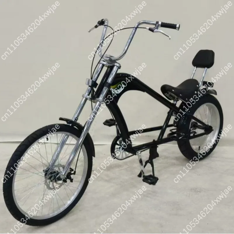 24 Inch Retro Beach Cruiser Bike Vintage Bicycle Comfortable Riding For Leisure Beach Casual Cycling