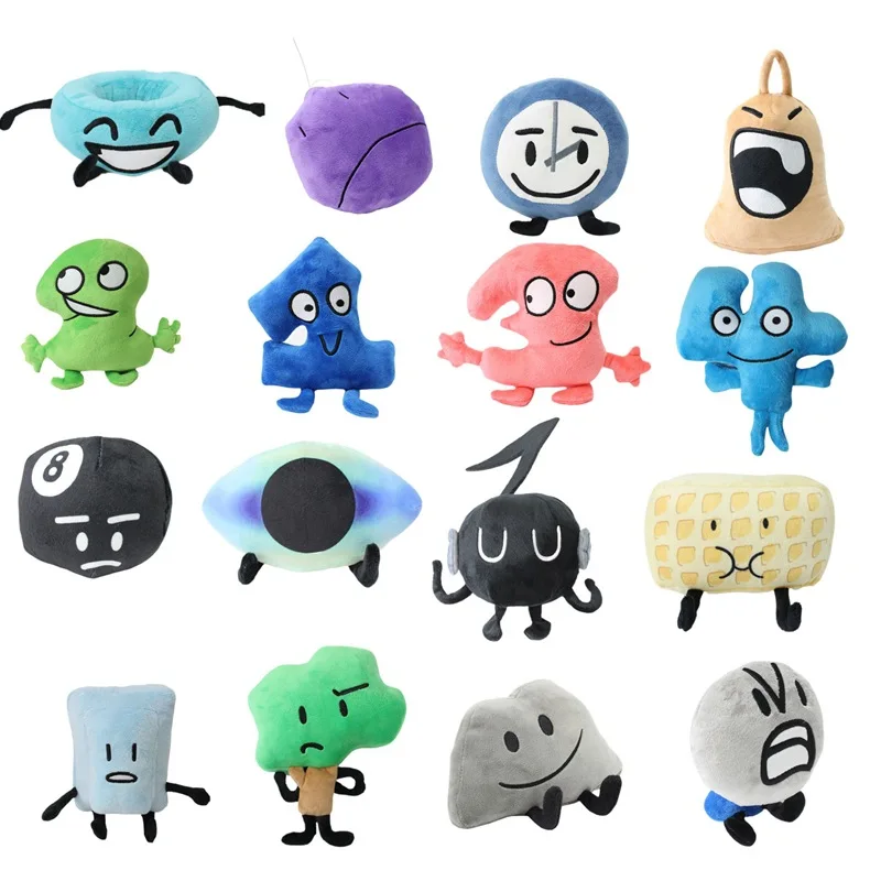 Batalla para Dream Island BFDI juguete de peluche muñeca Caroon figura de peluche suave rotulador patatas fritas botella uña pastel grapadora nube rubí regalos