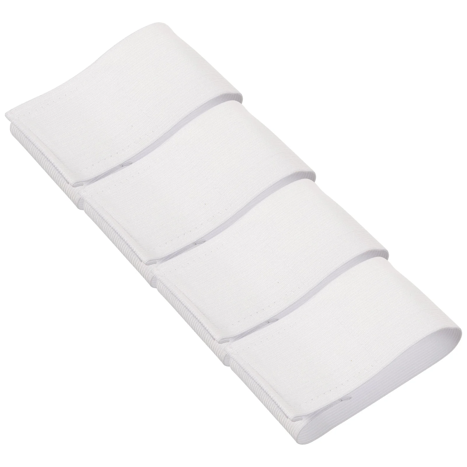 4 Pcs Captain Arm Bands White Armband Football Mourning Multi-purpose Team Sports DIY Blank Armbands Wear-resistant Child