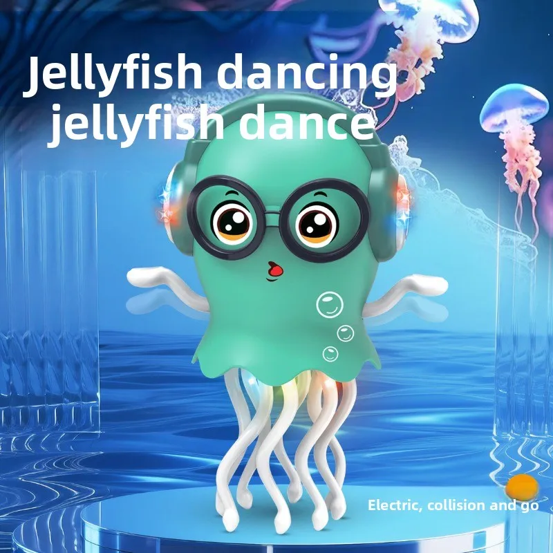 Água-viva elétrica mágica, música leve, indução universal, prevenção de obstáculos, descompressão, brinquedos infantis