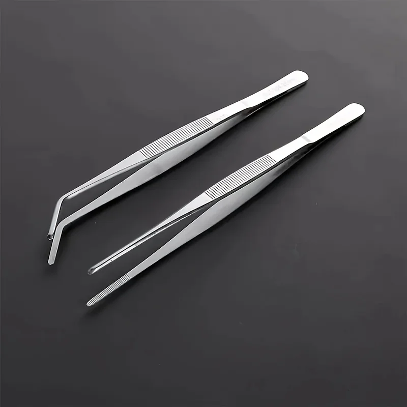 2pcs Professional Stainless Steel Kitchen Tweezers - Cooking Clamps For Electroplating, Seafood, Grilling, Precision Cooking, image 4