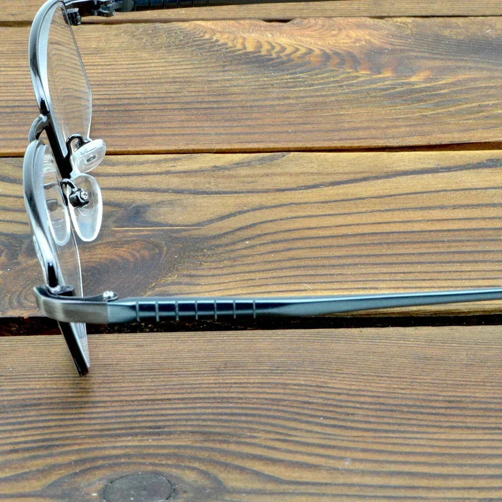 Executive Office Style Full-rim Al-mg Alloy Reading Glasses for Men with PU Case +0.75 +1 +1.25 +1.5 +1.75 +2 +2.5 +2.75 to +4