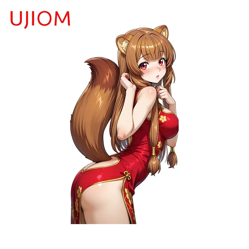 UJIOM Cheongsam Raphtalia Genshin Impact Flins Wall Sticker Chibi Anime Art DIY Decal Waterproof Attractive Refrigerator Decor