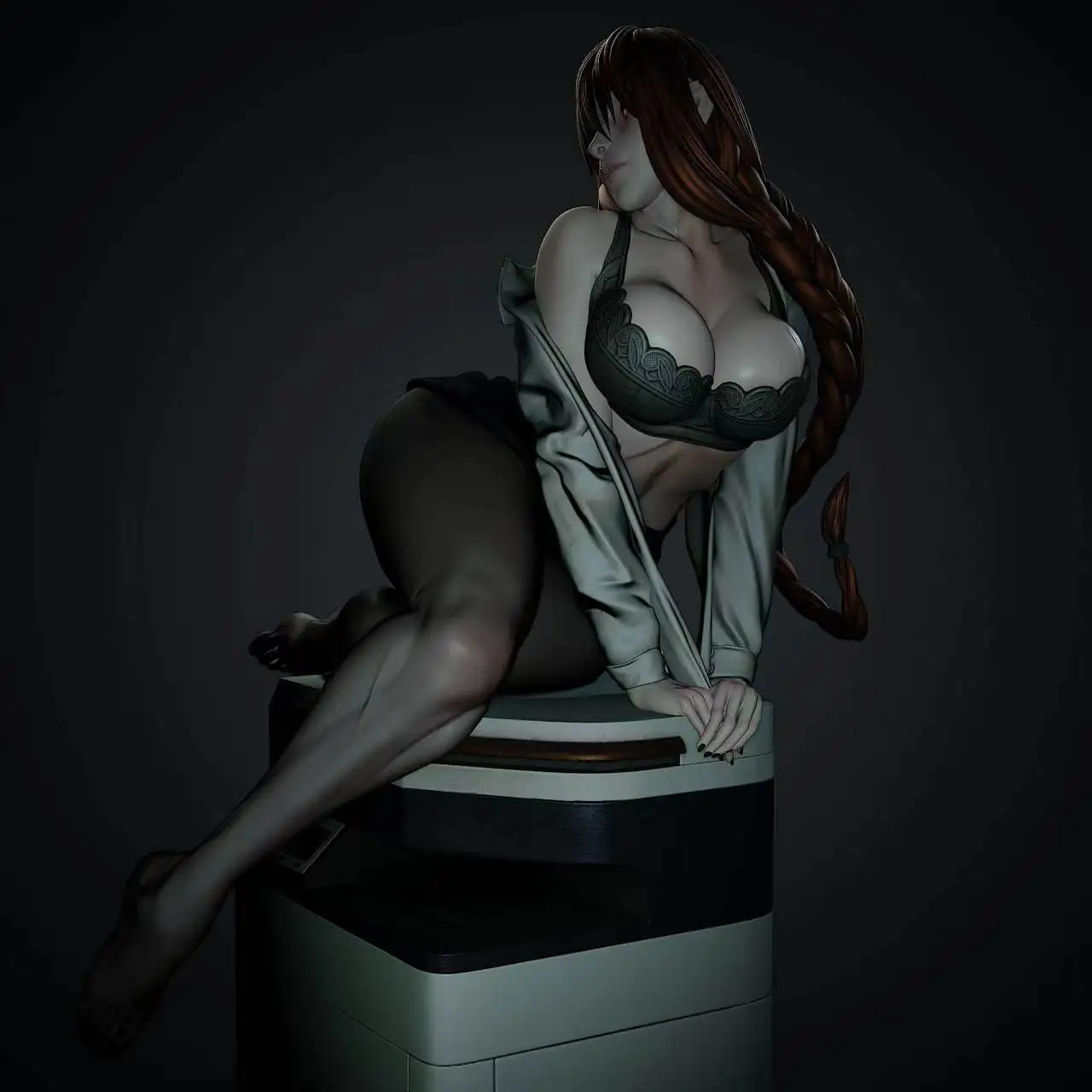 

1/24 Scale Resin Figure Assemble Model Kit The voluptuous secretary Unassembled and Unpainted 3D printing DIY toy 583