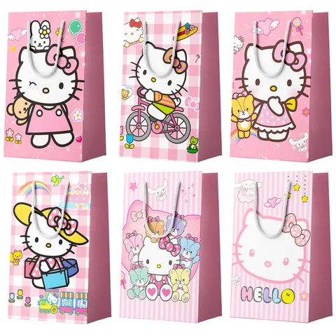 Hello Kitty Party Bags-24pcs Hello Kitty Favor Bags Hello Kitty Gift Bags Hello Kitty Candy Bag for Hello Kitty Party Decoration