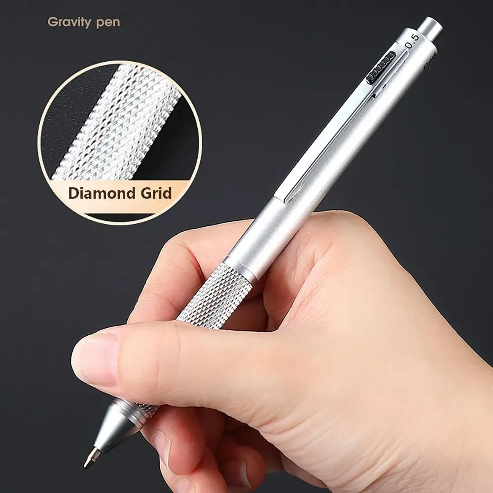Creative Metal Gravity Sensor Pen 4 in 1 Press Type Multi-Function Gel Pen Signature Pen School Office