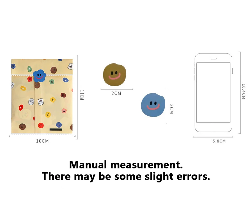 100PCS/1STE KPOP Set di adesivi con faccina sorridente Anime Circolare multicolore autoadesivo in carta artigianale arte modello casuale