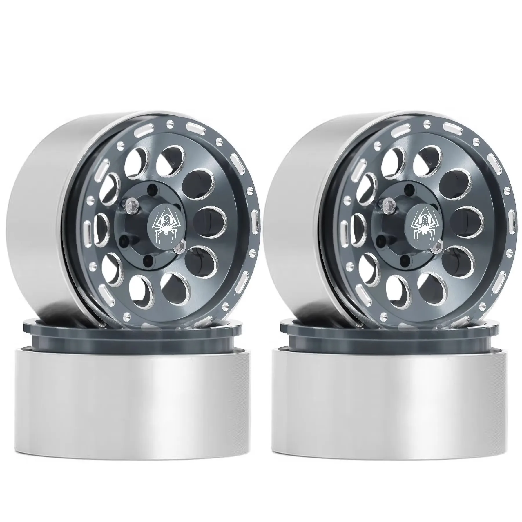 

4 алюминиевых колеса 1,9 с защитой от падения для автомобиля с дистанционным управлением 1/10, осевой SCX10 TRX4 Wrangler MST CFX 86100 YK4102 TF2 R386