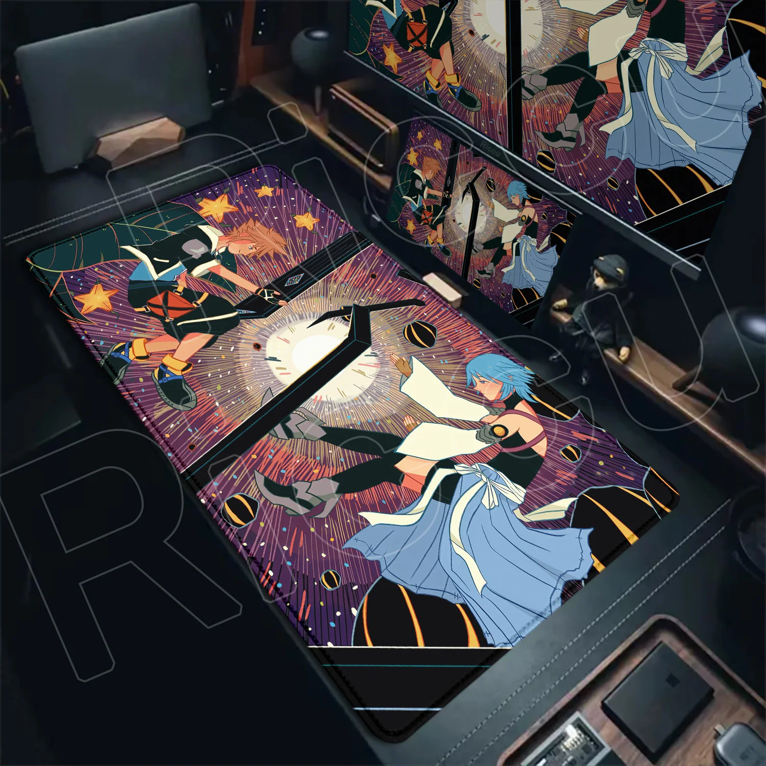 Large Office Gamer Speed Table Mat K-kingdom H-hearts Rubber Non-Slip Keyboard Mausepad XXL HD Printing Computer Anime Mouse Pad
