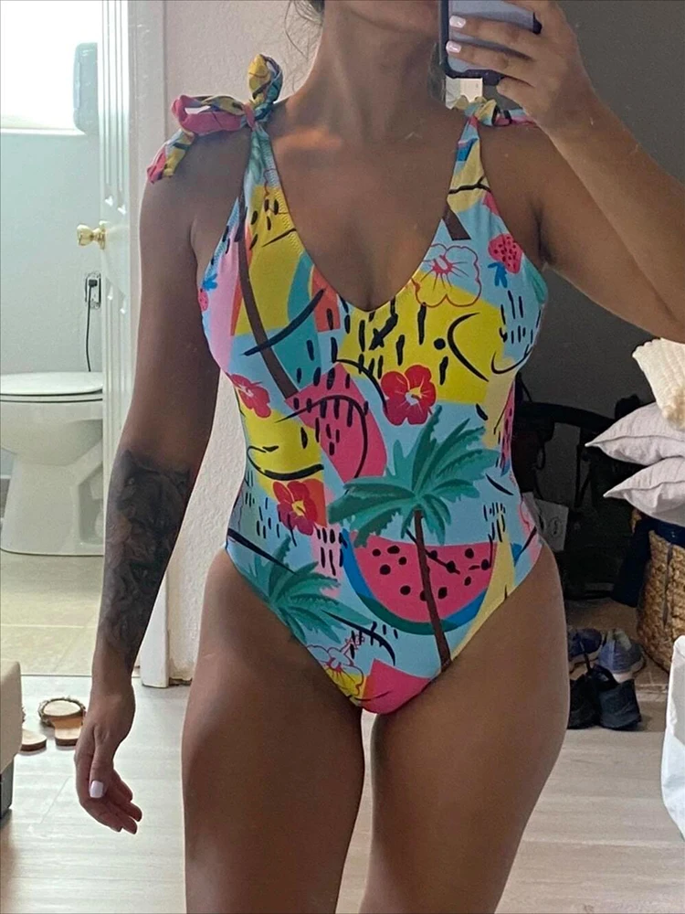 Sexy Print Swimwear Women 2023 One Piece Swimsuit Female Bathing Suit Summer Swimming for Beach Wear maillot de bain monokini