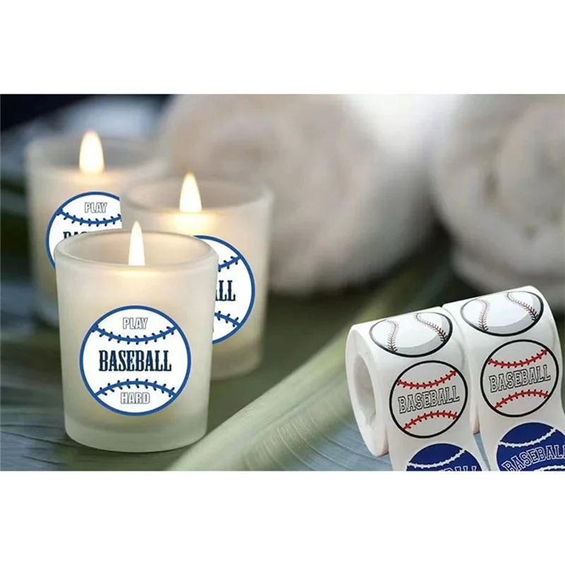 

1 рулон/500 шт. бейсбольные наклейки 1,5 дюйма бейсбольные этикетки рулонные наклейки для бейсбольных вечеринок украшения сувениры