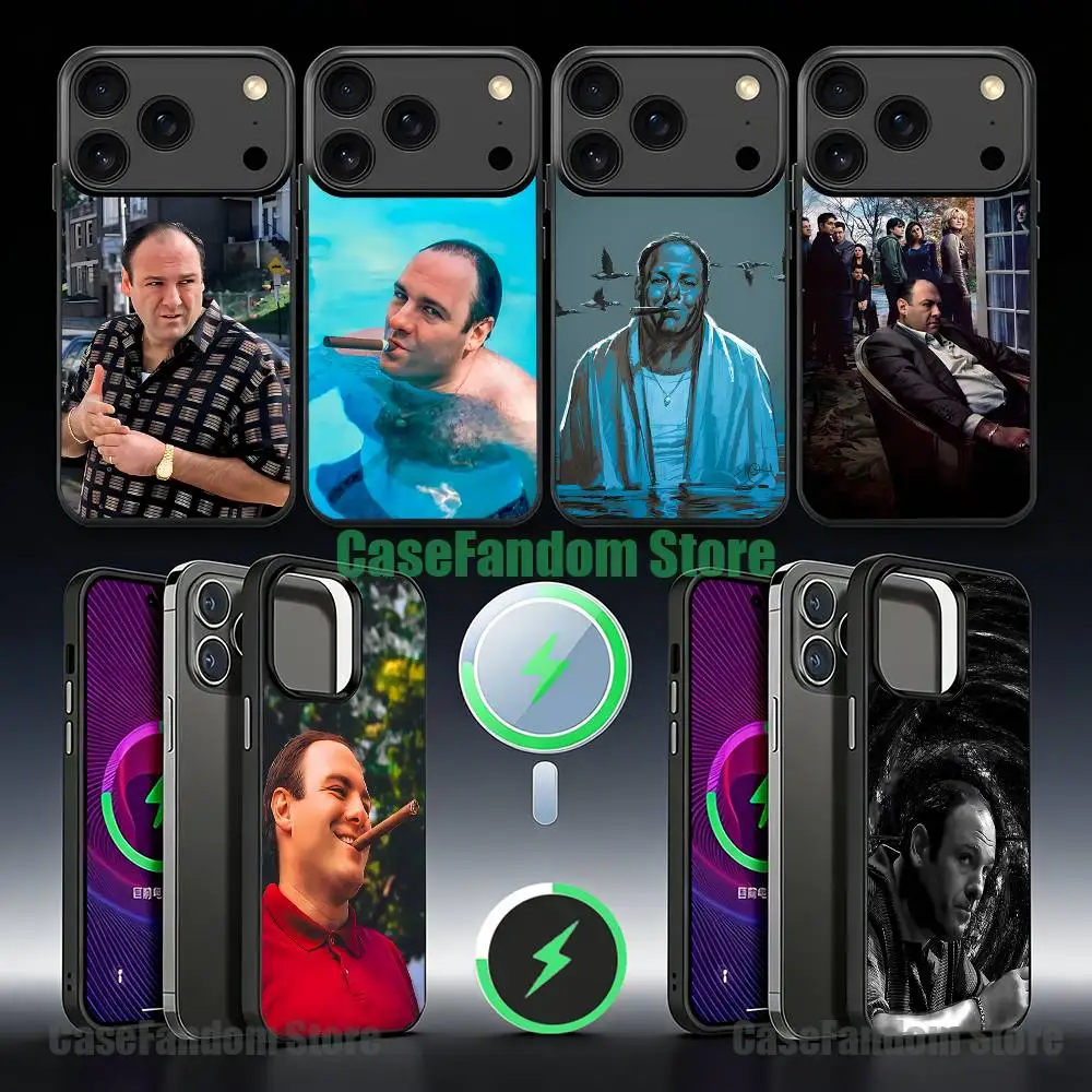 The S-Sopranos Tony Soprano Cool Shockproof Black Phone Case For iPhone 18,17,16,15,Pro,Max,Plus,Mini Magnetic Wireless Charging