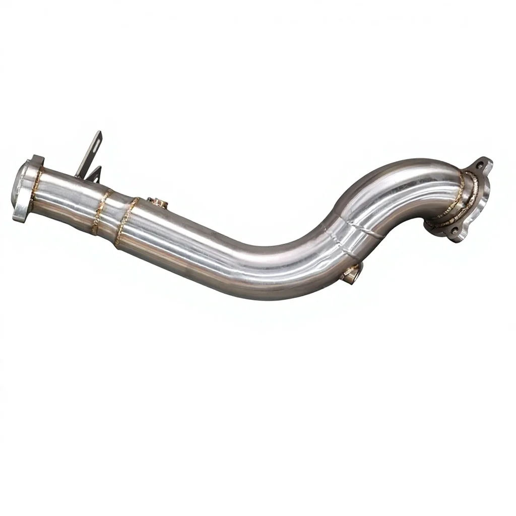 Exhaust Downpipe Polished For Mercedes Benz SLK R172 Exhaust Pipe T304 Stainless Steel Straight Pipe