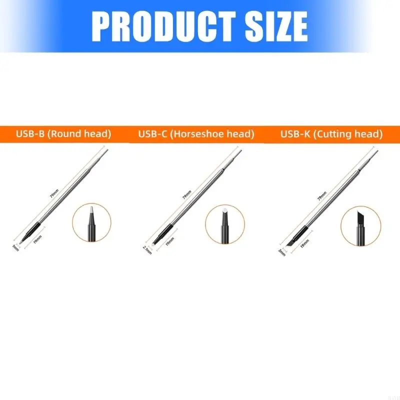 نصيحة لحام مبادلة سهلة لـ USB Irons ترتفع في 15 ثانية في 30s وقت طويل استخدم M4YD