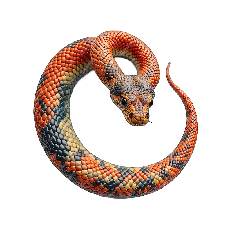 Three Ratels Colorful python art wall sticker for home Decoration personalized Car Stickers