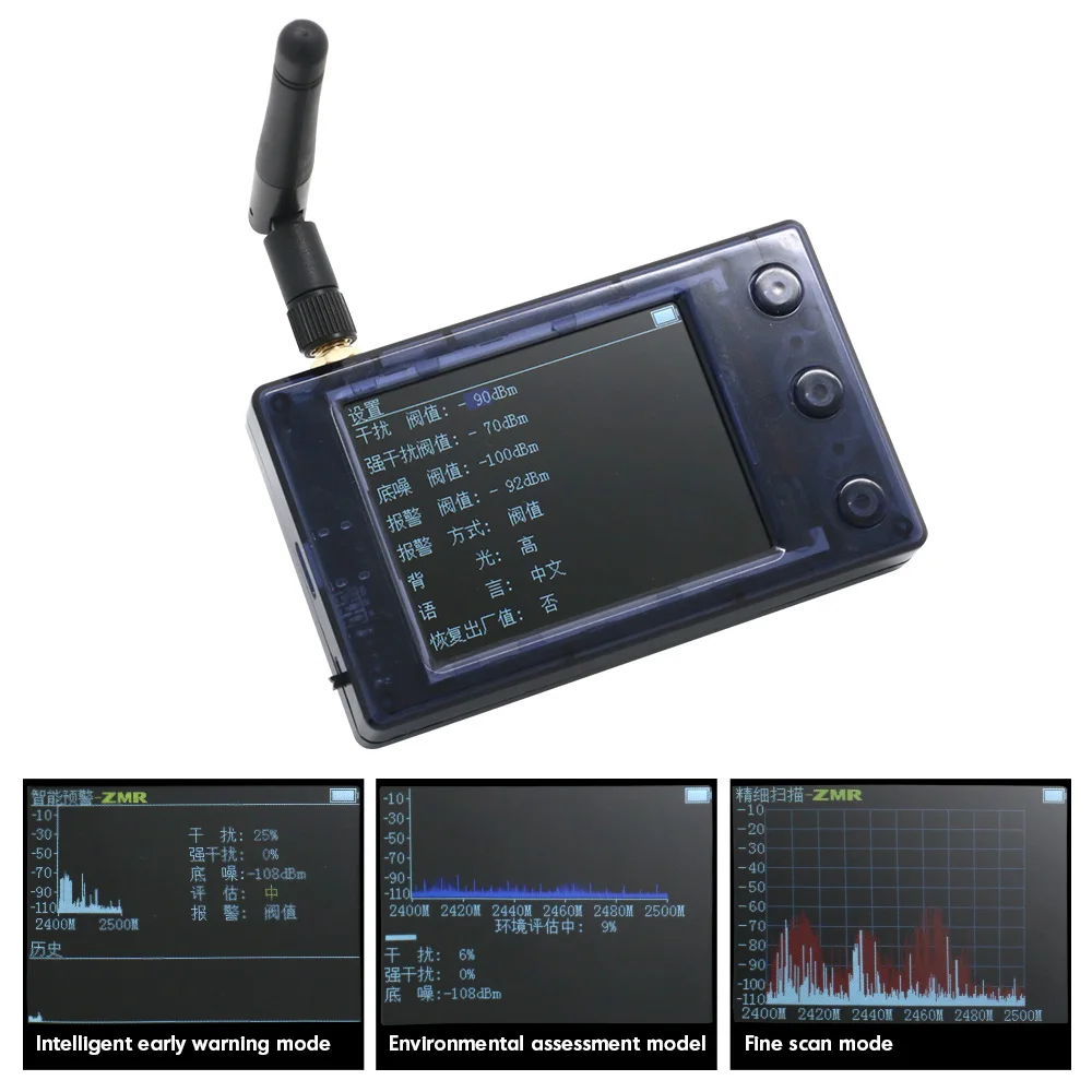ZMR 2.4G Spectrograaf Spectrometer 2.8 ''Volledig Scherm voor RC Model Vliegtuig FPV Drone DIY Onderdelen